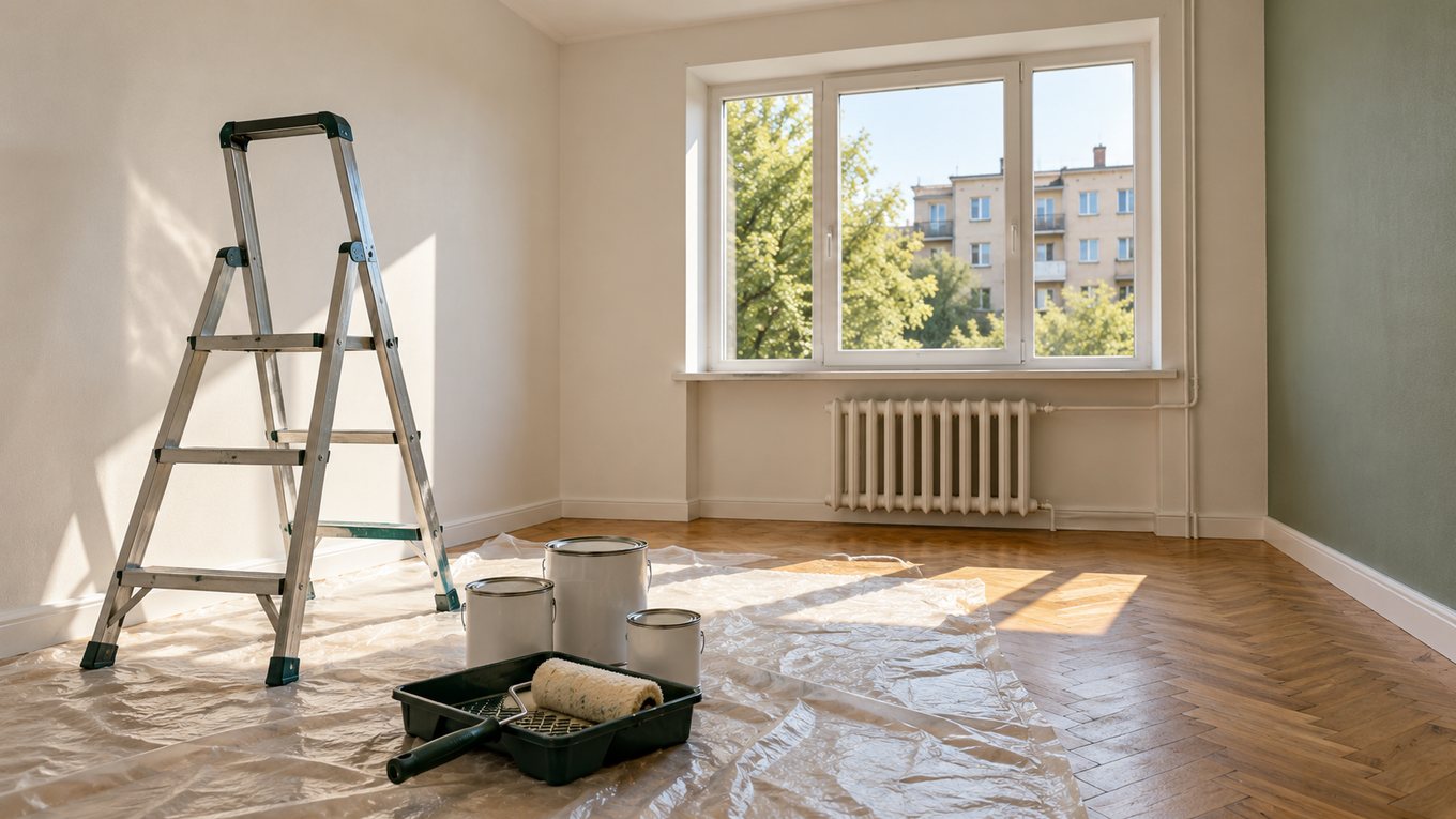 Квартира в процессе косметического ремонта перед продажей